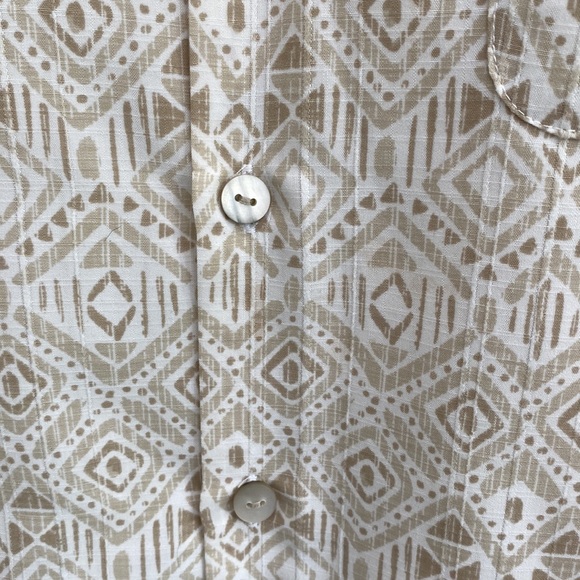 Summer shirt - button down - Van Heusen cream boho pattern - Picture 8 of 8